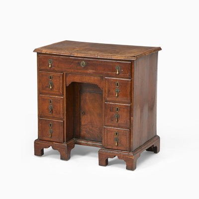Lot 414 - George I Inlaid Walnut Parquetry Kneehole Desk