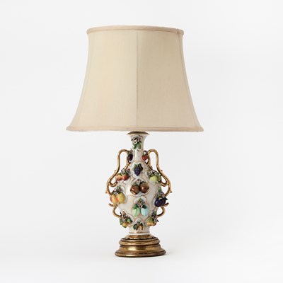 Lot 330 - French Porcelain Flower Encrusted Vase