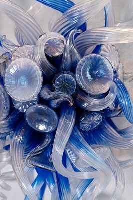 Lot 408 - Dale Chihuly Raphael Blue Blown Glass Wall Sconce