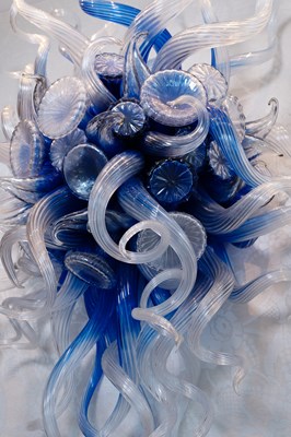 Lot 408 - Dale Chihuly Raphael Blue Blown Glass Wall Sconce