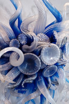 Lot 408 - Dale Chihuly Raphael Blue Blown Glass Wall Sconce