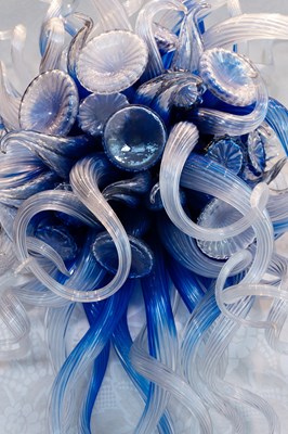 Lot 408 - Dale Chihuly Raphael Blue Blown Glass Wall Sconce