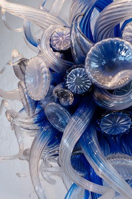 Lot 408 - Dale Chihuly Raphael Blue Blown Glass Wall Sconce