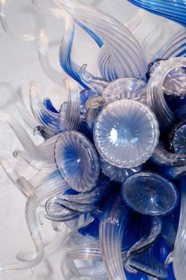 Lot 408 - Dale Chihuly Raphael Blue Blown Glass Wall Sconce