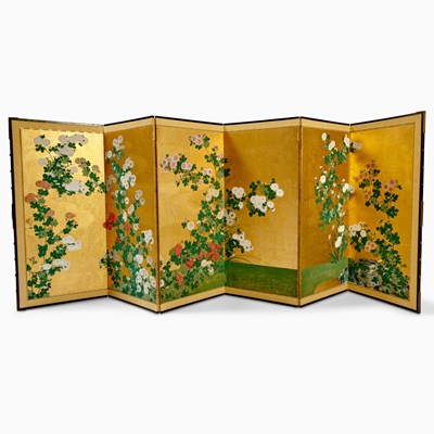 Lot 321 - A Fine Japanese Six-Panel Byobu Screen