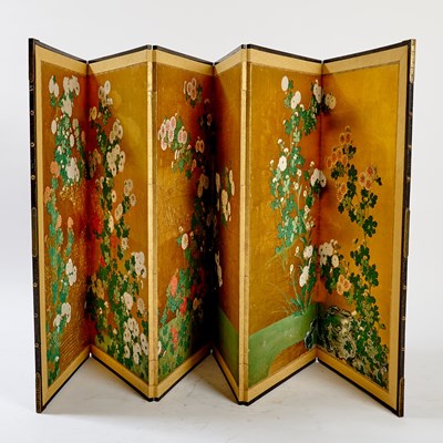 Lot 168 - A Fine Japanese Six-Panel Byobu Screen