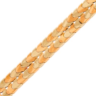 Lot 148 - Two-Color Gold Link Bracelet