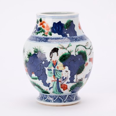 Lot 177 - A Chinese Wucai Porcelain Jar