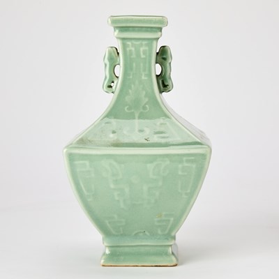 Lot 577 - A Chinese Celadon Glazed Porcelain Vase