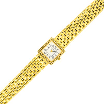 Lot 99 - Tiffany & Co. Gold and Diamond Wristwatch
