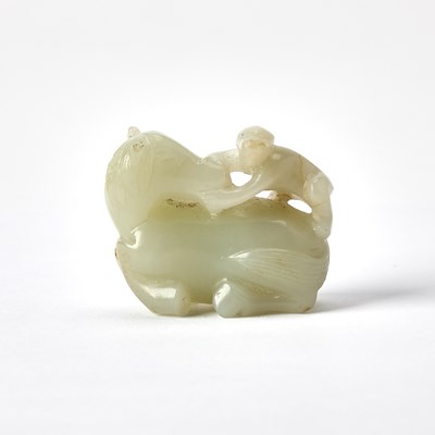 Lot 367 - A Chinese White Jade Carving of a Horse