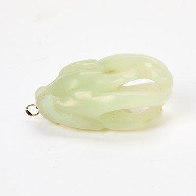 Lot 11 - A Chinese White Jade Carving
