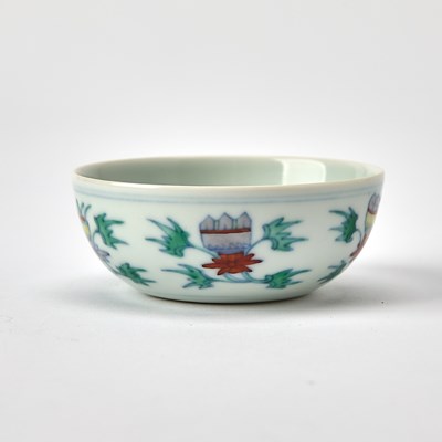 Lot 202 - A Chinese Doucai Porcelain Cup