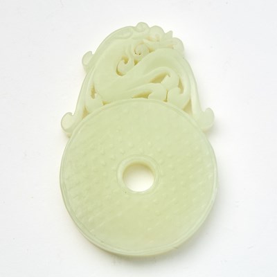 Lot 9 - A Chinese White Jade Pendant