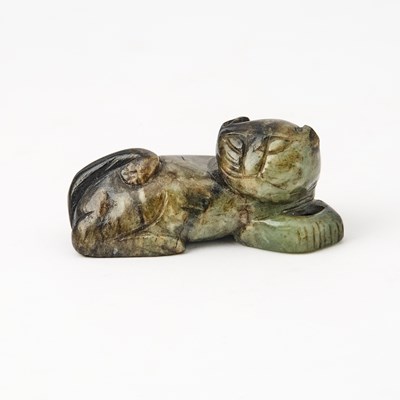 Lot 15 - A Chinese Gray and Black Jade carving