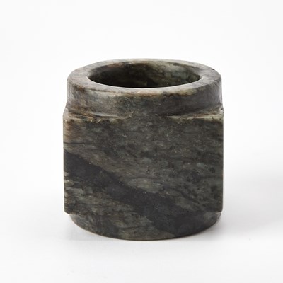 Lot 377 - A Chinese Archaistic Mottled Jade Cong