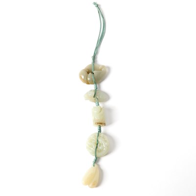 Lot 402 - A Group of Five Chinese Carved Jade Beads/Pendants