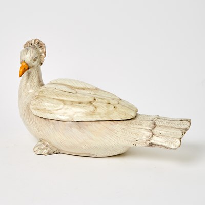 Lot 268 - Portuguese Faience Bird Tureen
