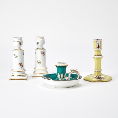 Lot 338 - Group of Porcelain Candle Holders