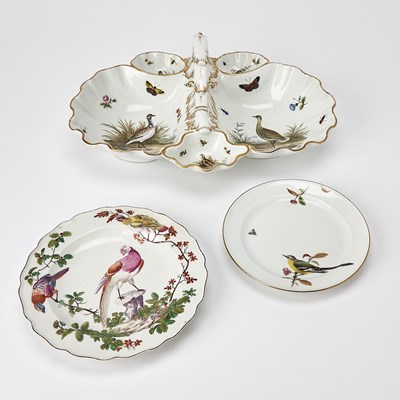 Lot 382 - Three Porcelain Bird Plates