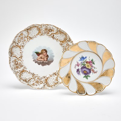 Lot 342 - Two Meissen Porcelain Plates