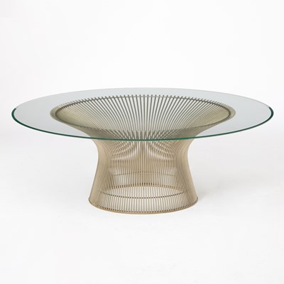 Lot 221 - Warren Platner Glass and Wirework Coffee Table