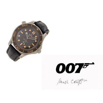 Lot 115 - "007" logo designer Joe Caroff's James Bond Omega Titanium 'Seamaster Diver 300M' Wristwatch