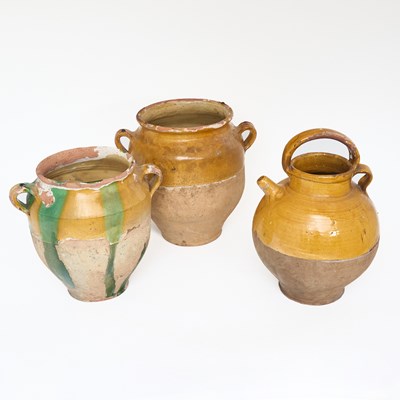 Lot 43 - Three Glazed Stoneware Jars