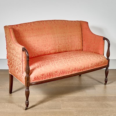 Lot 61 - Regency Style Upholstered Mahogany Settee