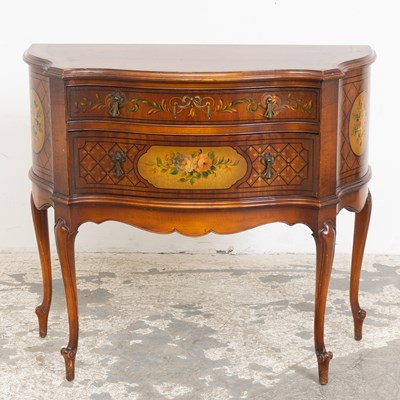 Lot 17 - Italian Rococo Style Painted Fruitwood Commode