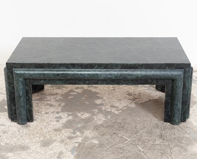 Lot 20 - 1980s Faux Marble Lacquered Low Table
