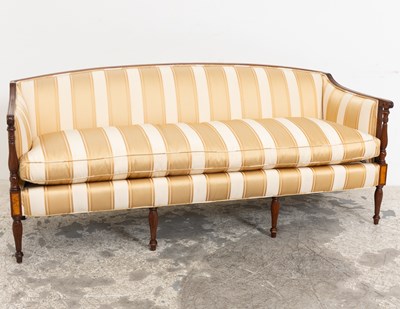 Lot 25 - Federal Style Upholstered Mahogany Settee