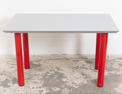 Lot 34 - Knoll Style Metal Dining Table