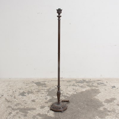 Lot 378 - Patinated Metal Floor Lamp