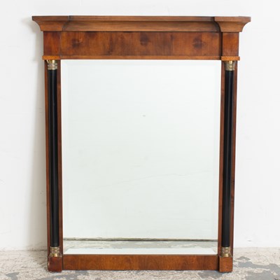 Lot 57 - Mahogany and Ebonized Wood Frame Mirror