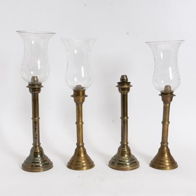 Lot 120 - Set of Four Brass Candlesticks