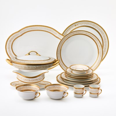 Lot 3118 - Limoges Unic Gilt-Decorated Porcelain Partial Dinner Service