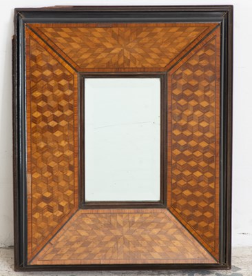Lot 74 - Continental Parquetry Inlaid Mirror