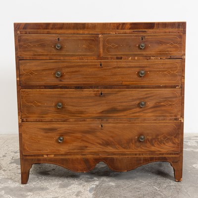 Lot 121 - Federal Inlaid Mahogany Chest of Drawers