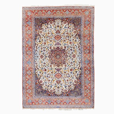 Lot 431 - Silk Warp Isfahan Carpet