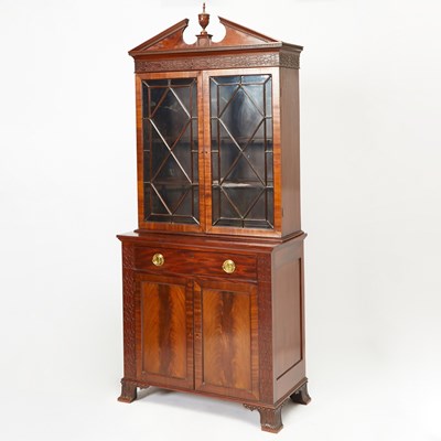 Lot 157 - George III Mahogany Bookcase Cabinet