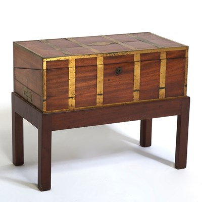 Lot 193 - Victorian Brass Bound Mahogany Lap Desk