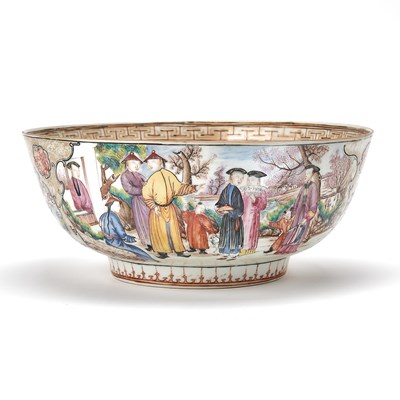 Lot 125 - Chinese Export Famille Rose Porcelain Punch Bowl