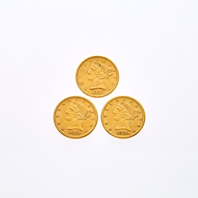 Lot 20 - United States - Group of Liberty Head Half Eagles