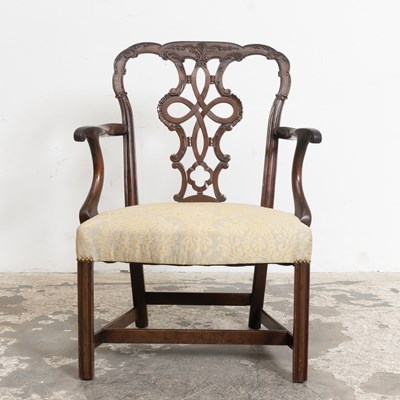 Lot 159 - George III Style Mahogany Armchair