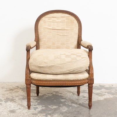 Lot 134 - Louis XVI Style Beechwood Fauteuil