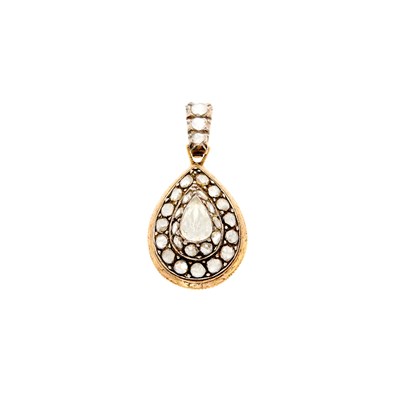 Lot 1095 - Gold, Silver and Diamond Pendant