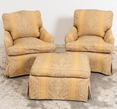 Lot 152 - Pair of Upholstered Club Chairs