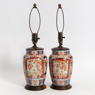 Lot 91 - Pair of Japanese Imari Porcelain Vases