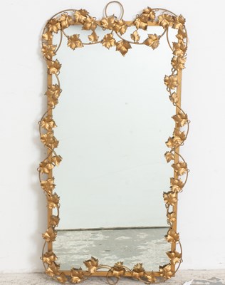 Lot 154 - Modern Gilt-Metal Ivy Surround Mirror